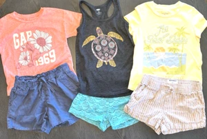 6 Piece Lot little girl clothing 6, 6X Gap,Old Navy,Billabong more - Picture 1 of 3