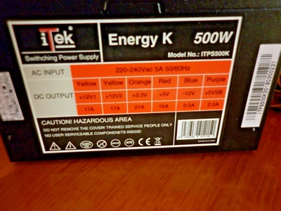 Alimentatore iTek energy K 500w - Immagine 1 di 4