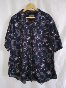 Johnny Bigg Men's Blue Floral Cotton Blend Shirt Size 5XL EUC - Bild 1 von 5