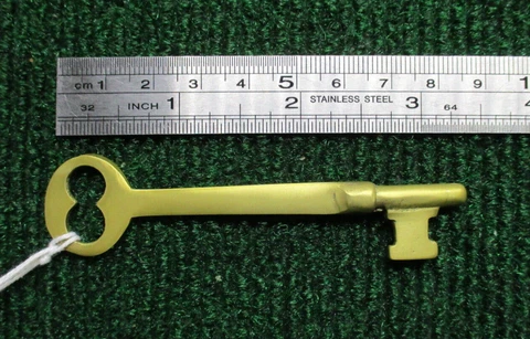 3 1/2" BRASS BIT KEY BLANK - PERFECT for OLD LOCKS (33225) Cover
