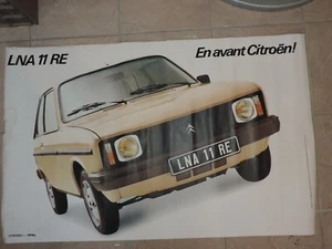 CITROËN LNA 11 RE - Affiche publicitaire garage (119x74,5) - Picture 1 of 2