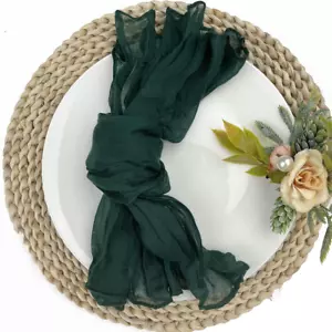 18PCS Cheesecloth Napkin Gauze Table Placemats Setting Dining Wedding Party Banq - Picture 1 of 23