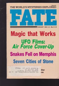 Fate Magazine UFO Films Air Force Cover-Up February 1985 Snakes Fell on Memphis - Bild 1 von 1