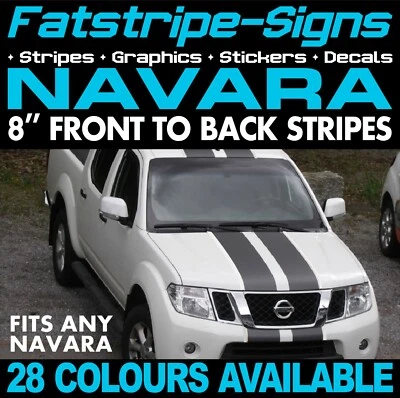 para adaptarse a NISSAN NAVARA RAYAS PEGATINAS GRÁFICAS TEKNA 4x4 CABINA DE RECOGIDA 8" - Imagen 1 de 2