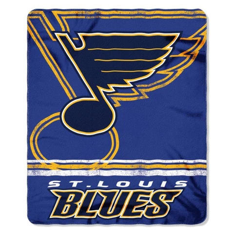 ST LOUIS BLUES BLANKET FLEECE THROW NHL 60" BY 50" FADE AWAY SERIES NWT Cover
