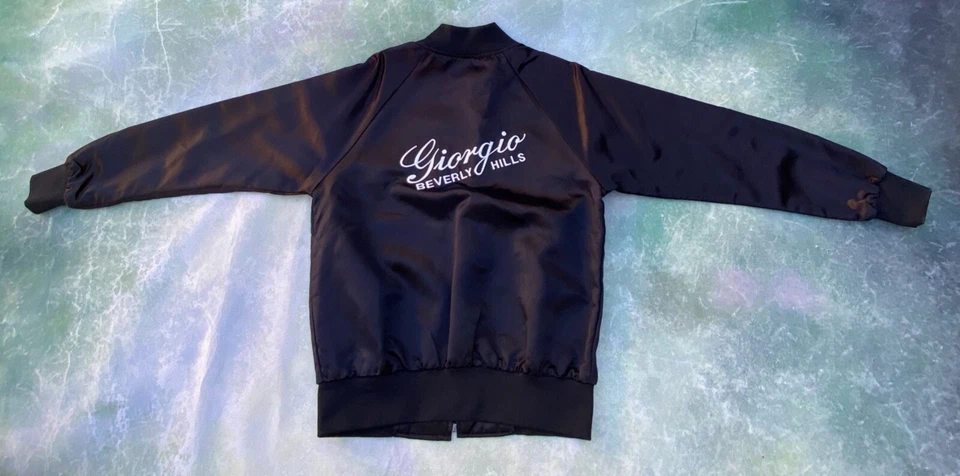 Винтажная мужская атласная куртка-бомбер Giorgio Beverly Hills размер L - Изображение 1 из 4