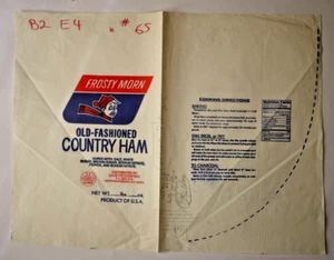 Vintage Paper Sack Bag - FROSTY MORN COUNTRY HAM, LOVETTE. NORTH WILKESBORO 1994 - Picture 1 of 1
