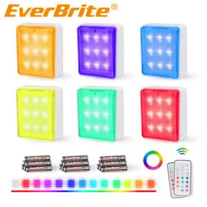 EverBrite 6PC Tap Light LED Closet Light Night Lights Remote Control AAA Battery - Picture 1 of 10