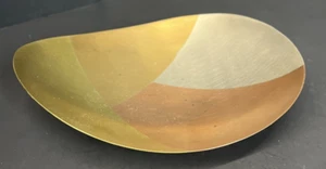 Tri 3 Farben verheiratet gemischt Metall Schüssel Metales Casado Mexiko Fuß 9" Tisch MCM - Bild 1 von 7