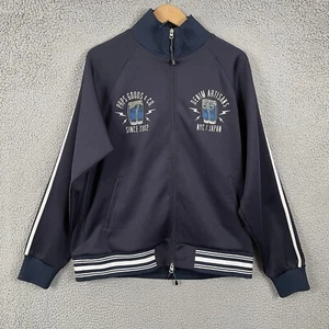 Giacca PRPS uomo XXL blu manica lunga ricamata streetwear pista NYC finto collo - Foto 1 di 14