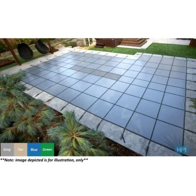 YardGuard AquaMaster Rectangle Solid Swimming Pool Safety Winter Cover w/ Drain - Image 1 of 2