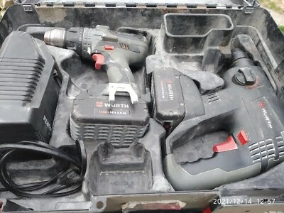 Martello Tassellatore a Batteria + avvitatore con 2 battere 18 v WURTH - Immagine 1 di 2