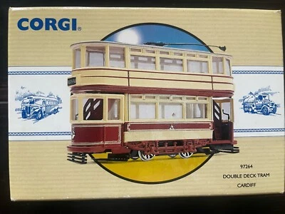 Mattel Inc 1993 Corgi 97264 Doble Cubierta Tranvía Cardiff 1:76 Diecast Modelo En Caja Foto 1 de 4