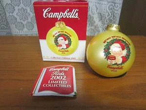 2002 Glass Yellow Campbell's Ornament - Picture 1 of 3