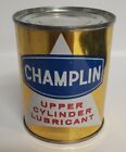 Vintage CHAMPLIN Upper Oil Cylinder Lubricant 8oz Can Still Full And Great Color