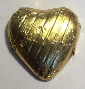 Oro con Folio Macizo Chocolate con Leche Corazones X 50 Piezas Boda Compromiso - Bild 1 von 3