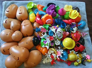 Huge Lot Of 203 Potato Head Pieces - Spuds, Feet, Hats, Eyes, Ears, Arms & More!