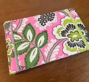 Album fotografico Vera Bradley floreale rigido spirale 6" x 8" rosa verde e nero con - Foto 1 di 5
