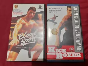 Kick Boxer & Blood Sport Jean Claude Van Damme Martial Arts Movies Vhs Video - Picture 1 of 4