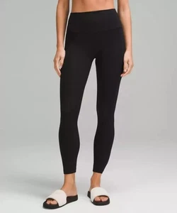 Lululemon Align Damen hoch geschnittene gerippte Hose 25” schwarz Größe 6 (UK 10) – UVP 108 £ - Bild 1 von 8