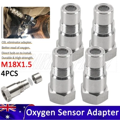 4xOxygen O2 Sensor Spacer Adapter Catalytic Converter Fix Engine Light Bung M18 - image 1 of 4