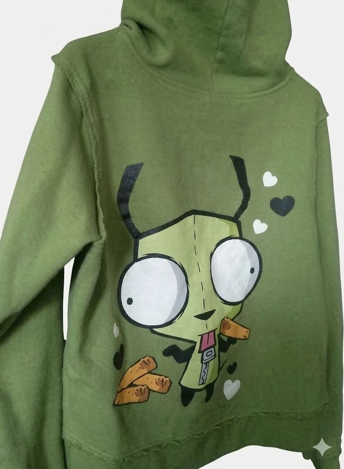 Invader Zim GIR 背面印花男女通用套衫/拉链连帽衫 S-5XL — 第 1/1 张图片