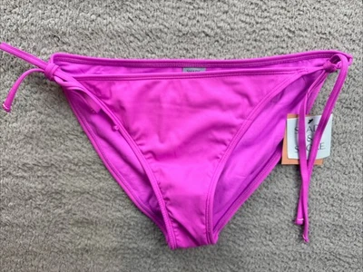 Parte inferior de bikini Shade & Shore para mujer grande 12/14 púrpura tiro bajo acanalado Foto 1 de 4