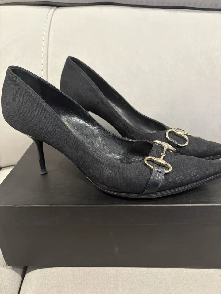 Холщовые туфли-лодочки Gucci - Изображение 1 из 3