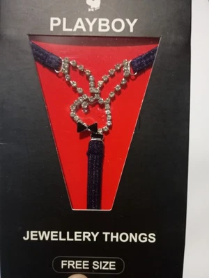 Playboy Mujer Joyería Tanga Azul Foto 1 de 2