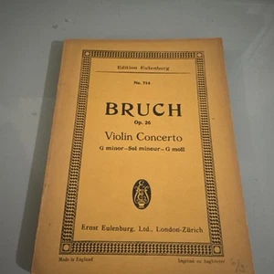 No. 714 BRUCH op.26 Violin Concerto - Edition Ernst EULENBURG Score - Picture 1 of 1