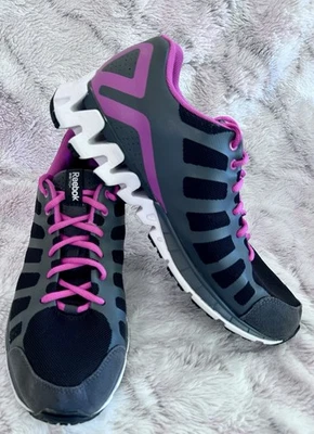 Zapatos deportivos Reebok Zig Tech para mujer negros/rosa - talla 9 Foto 1 de 4