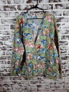 Crest 2XL Peelingjacke Oberteil bunt Dschungeltiere Kindereinheit Krankenpflege - Bild 1 von 6