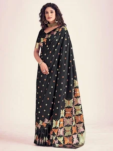 Indian Bollywood Sari Pakistani Sarees Party Wear Wedding Saree Blouse Designer - Picture 1 of 4