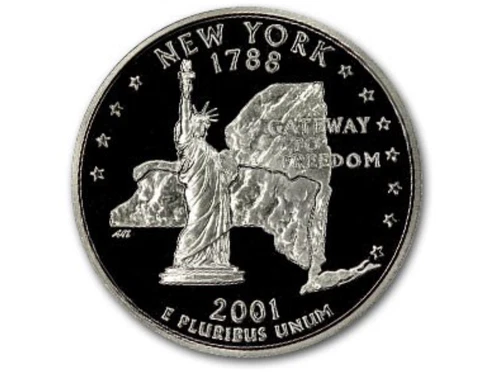 2001 S Proof State Quarter ~ NEW YORK ~ 90% Silver - DCAM GEM #2001SQ Cover