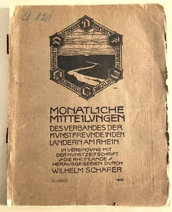Historical Art Journal Die Rheinlande 1906 Monatsschrift Kunstfreundeverb - Picture 1 of 6