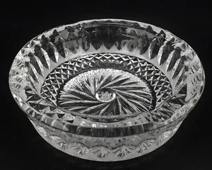 Vintage Lead Crystal Pinwheel Design Heavy Ashtray 5½" - Picture 1 of 11