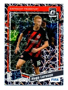 2023 Panini Donruss Optic Lazer Hugo Larsson Rookie Eintracht Francoforte #188 - Foto 1 di 2