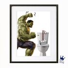Superhero A4 print Thor Hammer Avengers Marvel Bathroom Toilet Art Hulk