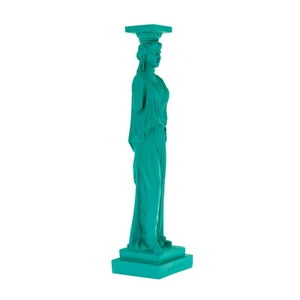 Karyatis or Caryatid, Ancient Greek Statue of Acropolis 37cm, Green Color, Large - Picture 1 of 6