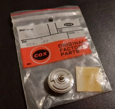 (1x) 2302 N.O.S COX THIMBLE DROME Glow head for Medallion .09 Engine  - Image 1 of 4