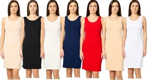 Frauen Damen Nachthemd Petticoat Elastisch Formende Viskose Unterkleider S-XXL - Bild 1 von 36