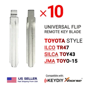 10x Flip Remote Key Blades for Xhorse & Keydiy Totoyta Style TR47 TOYO-15 TOY43 - Picture 1 of 3