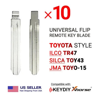 10x Llaves Abatibles Remotas para Xhorse & Keydiy Totoyta Estilo TR47 TOYO-15 TOY43 Foto 1 de 3