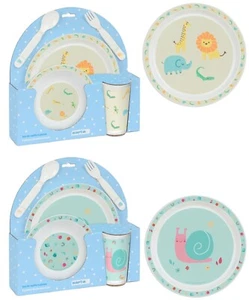 5.tlg Kindergeschirr Set Baby geschirr BPA FREI Essgeschirr Geschenkset Safta - Bild 1 von 15