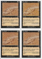 MTG: DRY SPELL 6th Edition COMMON; played, Excellent condition x4