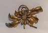Broche Couture Vintage 1940 - Laiton Doré Et Perles, État Excellent