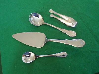 WMF Modell Würzburger Gravur Satz 4 Vorleger Vorlegeteile Cromargan TOP - Bild 1 von 2