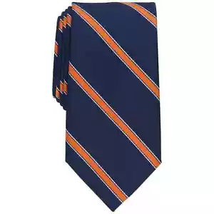 Club Room X7342 Men's Classic Stripe Tie, Blue/Orange, One Size - Picture 1 of 3
