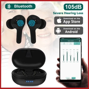 Rechargeable Hearing Aids Bluetooth Hearing Aid APP Control Make Calls And Music - Picture 1 of 8