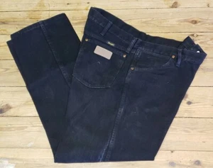 Wrangler Cowboy Cut Original Fit 38x30 Denim Black Jeans Men's 5 Pocket 13MWZWK - Picture 1 of 8